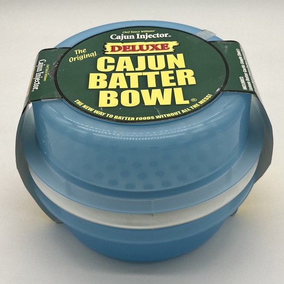 The Original Chef Williams Cajun Batter Bowl Breading System Blue USA NWT - Picture 1 of 4